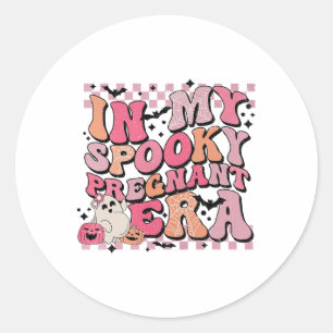 In My Spooky Pregnant Era Halloween Pregnancy Anno Classic Round Sticker