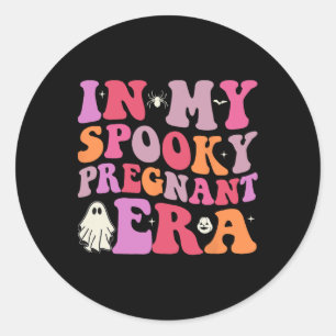 In My Spooky Pregnant Era Halloween Pregnancy Anno Classic Round Sticker