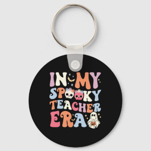 In My Spooky Teacher Era Halloween Groovy Witchy T Key Ring