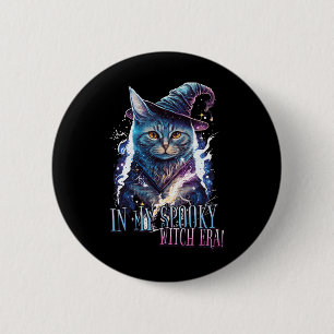 In My Spooky Witch Era Halloween Cat Costume Kids 6 Cm Round Badge