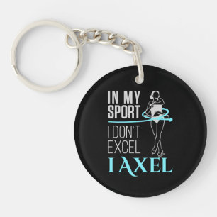 In My Sport Figure Skating Axel Women Girls Key Ring
