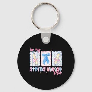 in My String-Cheese Era Preppy Coquette Mum Life Key Ring