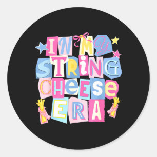 in My String Retro Cheese Era Mum Women Mothers Classic Round Sticker
