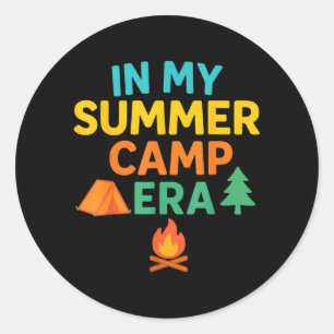 In My Summer Camp Era Camper Camp Counsellor Summe Classic Round Sticker