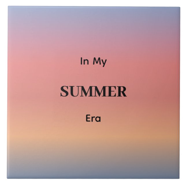 In My Summer Era Gradient Sunrise Colour Ceramic Tile (Front)