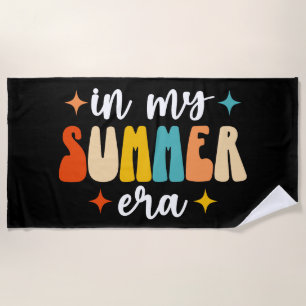 In My Summer Era Retro Groovy Summer Beach Towel
