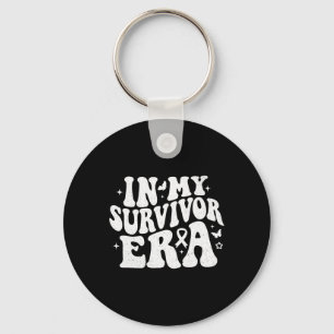 In My Survivor Era Pink Ribbon Breast Cancer Aware Key Ring