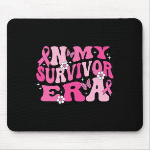 In My Survivor Era Pink Ribbon Breast Cancer Mouse Pad