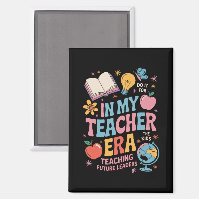 In My Teacher Era Back to School Kindergarten Magnet (Front/Back)