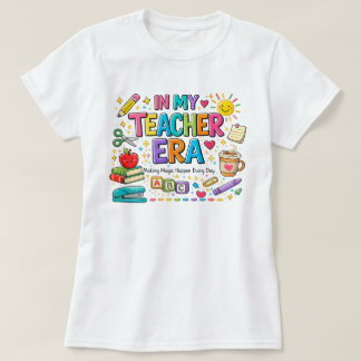 In My Teacher Era Colourful Teacher Shirt