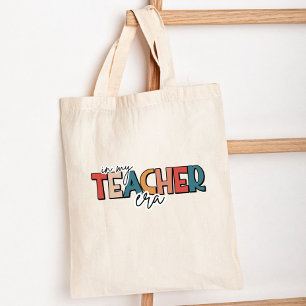In my teacher era  gift for teacher tote bag
