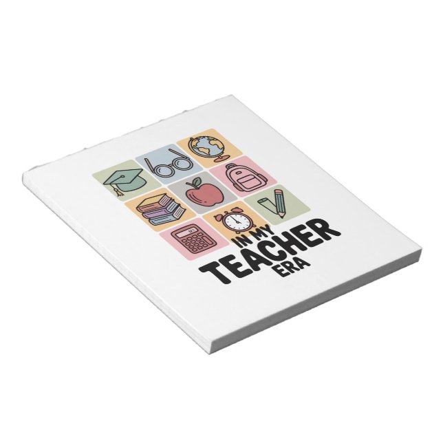 In My Teacher Era Kindergarten Teacher Life Notepad (Angled)