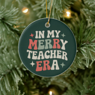 In My Teacher Era Preschool Teacher Life Gift Ceramic Ornament