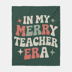 In My Teacher Era Preschool Teacher Life Gift Fleece Blanket