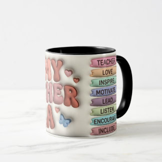 In My Teacher Era Puffy 3D Retro 11oz Combo Mug