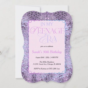 In My Thirties Era Pink Birthday Party Invitation