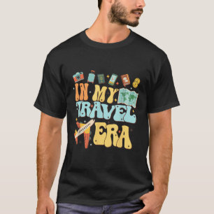 In My Travel Era Funny Traveler Airplane Summer Va T-Shirt