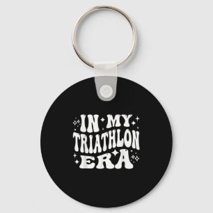 In My Triathlon Era Funny Swim Bike Run Athlete Key Ring