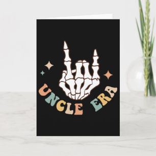 In My Uncle Era Lover Groovy Retro Papa Fathers Da Card