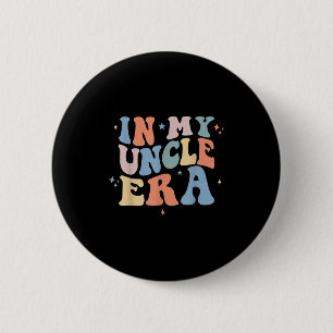 In My Uncle Era Retro Groovy Father's Day 6 Cm Round Badge