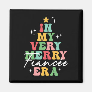 In My Very Merry Fiancée Era Christmas Groovy Matc Magnet