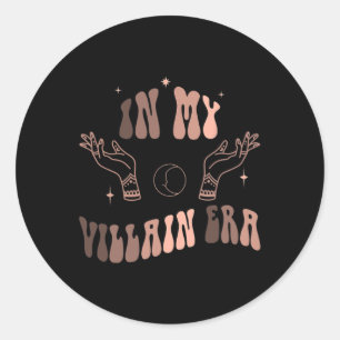 In My Villain Era Retro Black History Month  Classic Round Sticker