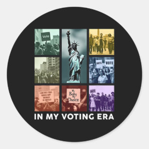 In My Voting Era Harris Wheimer Presidential Elect Classic Round Sticker