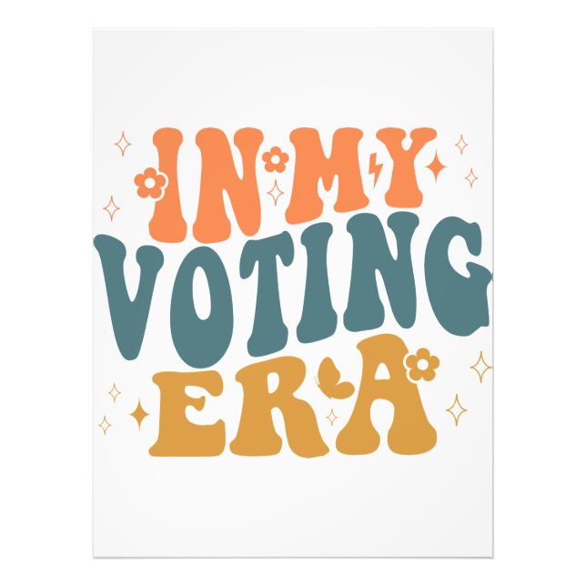 In My Voting Era Retro Wavy Photo Print (Front)
