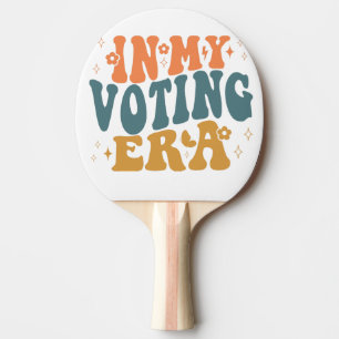 In My Voting Era Retro Wavy Ping Pong Paddle