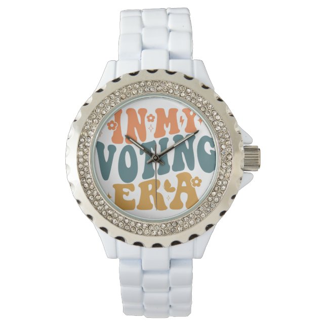 In My Voting Era Retro Wavy Watch (Front)