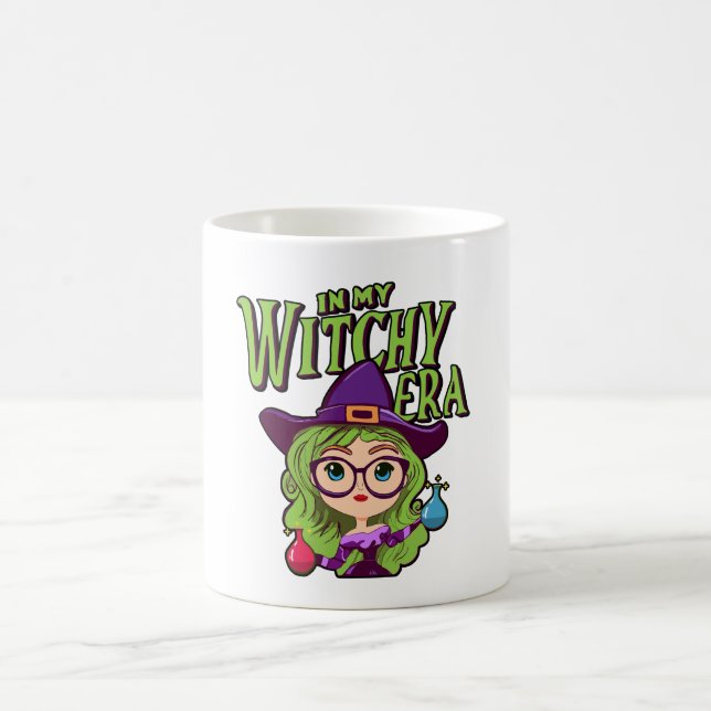 In My Witchy Era Cool Halloween Print Design Coffee Mug (Center)