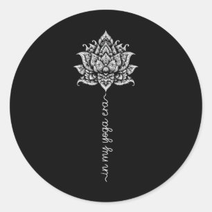 In My Yoga Era Lotus Flower Yoga Cl Meditation Wor Classic Round Sticker