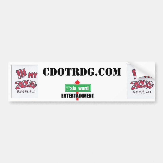 in my zone, bumper sticker (Front)