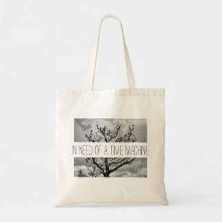 In need of a time machine tote bag