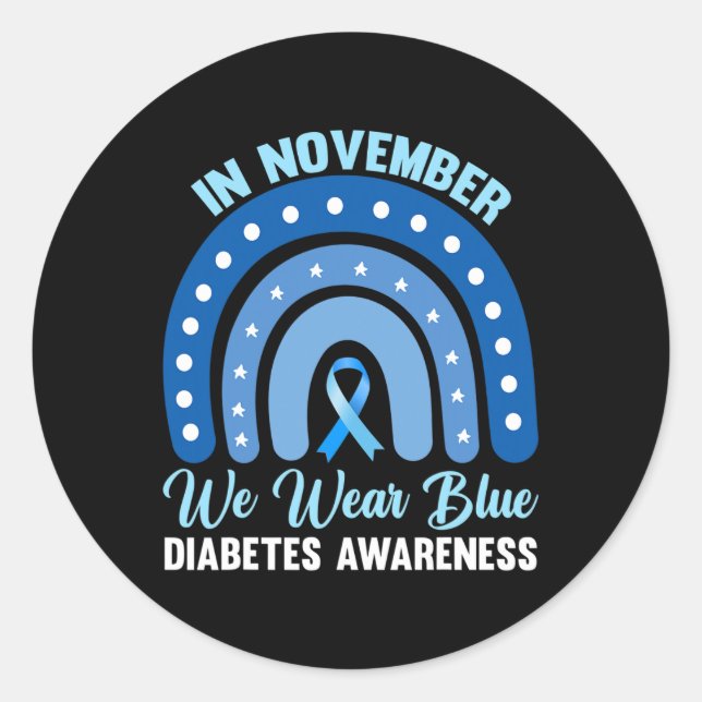 In November  Classic Round Sticker (Front)