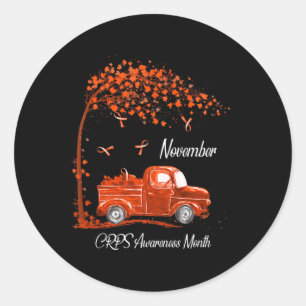 In November CRPS Awareness Month for women men Classic Round Sticker