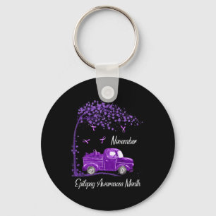 In November Epilepsy Awareness Month for women men Key Ring