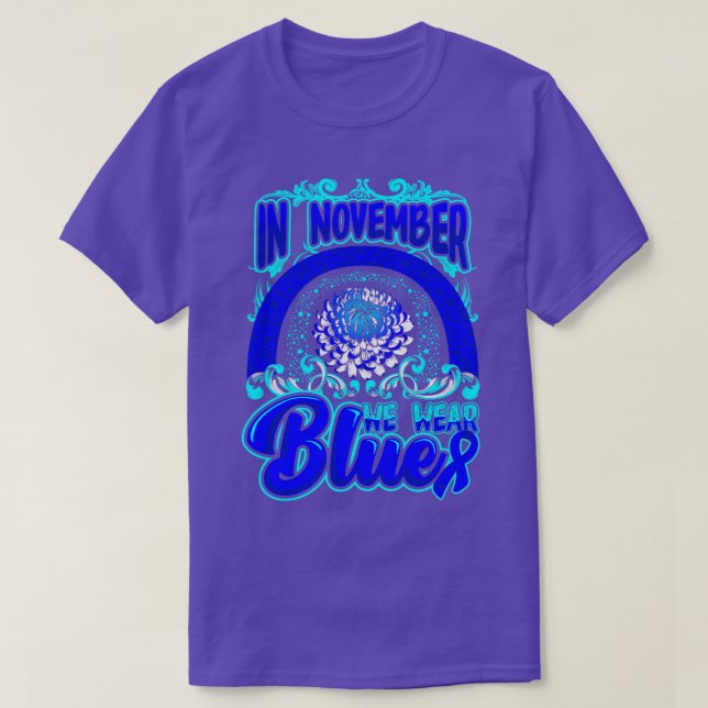 IN NOVEMBER WE WEAR BLEU T-Shirt (Design Front)