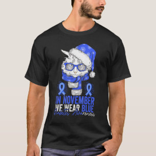 In November We Wear Blue Cat Diabetes Awareness T-Shirt