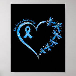 In November We Wear Blue Cure Diabetes Awareness L Poster