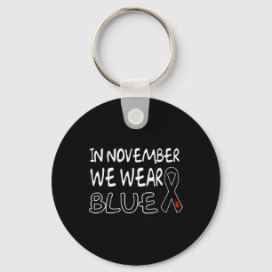 In November We Wear Blue Diabetes Awareness 2 Key Ring