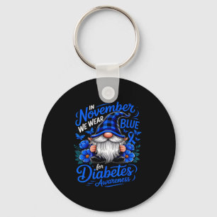 In November We Wear Blue Diabetes Awareness Blue N Key Ring