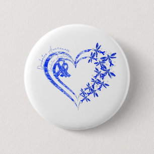 In November We Wear Blue Diabetes Awareness Dragon 6 Cm Round Badge