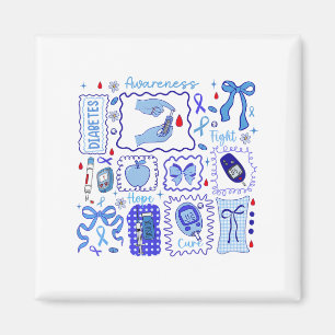 In November We Wear Blue Diabetes Awareness Fight Magnet