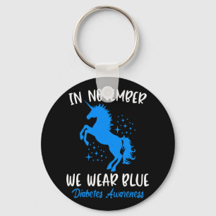 In November We Wear Blue Diabetes Awareness Fun Un Key Ring