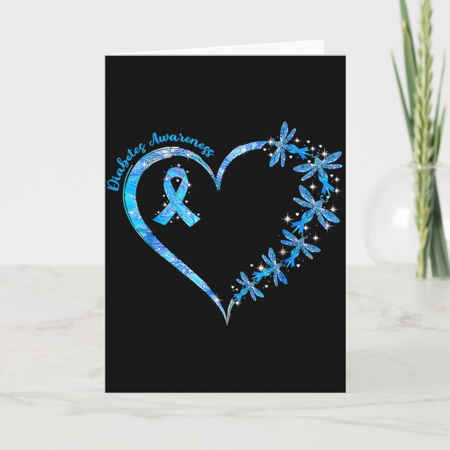 In November We Wear Blue Diabetes Awareness Love  Card (Front)