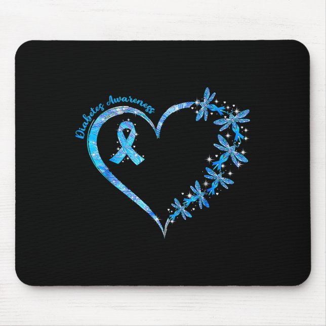 In November We Wear Blue Diabetes Awareness Love  Mouse Pad (Front)