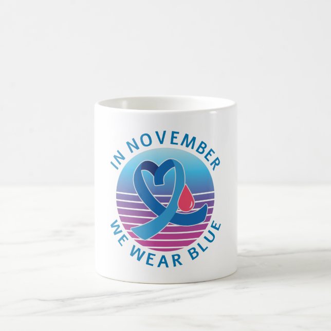 In November We Wear Blue diabetes awareness month Coffee Mug (Center)