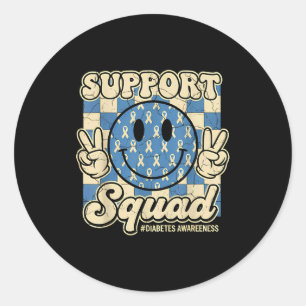 In November We Wear Blue Diabetes Awareness Suprt  Classic Round Sticker