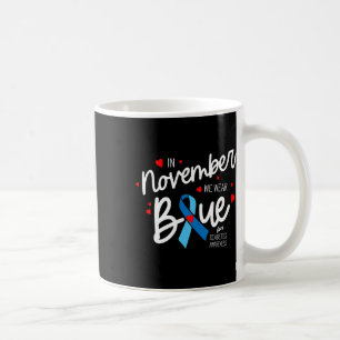 In November We Wear Blue Diabetic Warrior Diabetes Coffee Mug